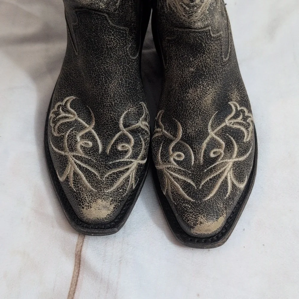 Old West Childrens Embroidered Western Cowboy Cowgirl Country Boots size 120